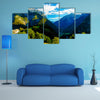 A beautiful summer landscape, in the Slovenia Mountain and valley multi panel canvas wall art