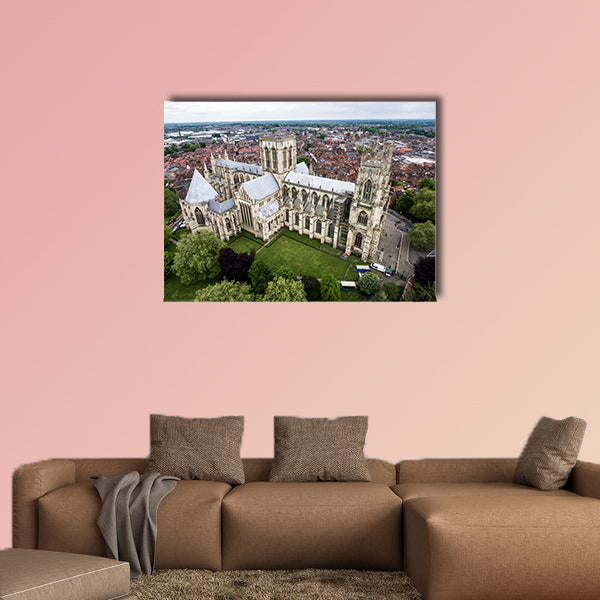 The Big Cathedral of York Church in Yorkshire Aerial 4 wall art
