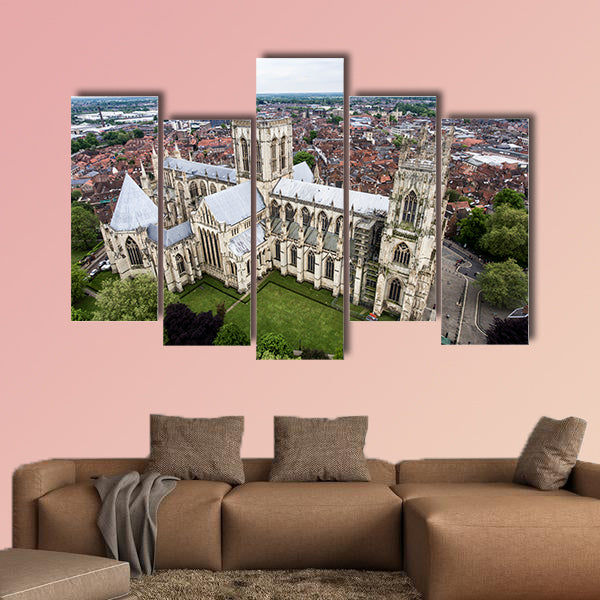 The Big Cathedral of York Church in Yorkshire Aerial 4 wall art