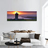 Sunset of a ancient castle in the west coast of Ireland Panoramic Canvas Wall Art