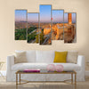 Sunset over the ruins of the old castle, Urfa, Turkey Multi Panel Canvas Wall Art