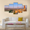 Sunset over the ruins of the old castle, Urfa, Turkey Multi Panel Canvas Wall Art