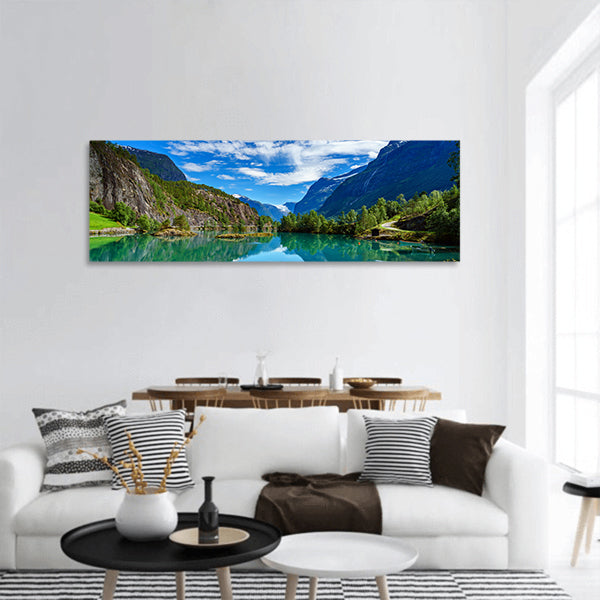 Beautiful Norway natural landscape panoramic canvas wall art