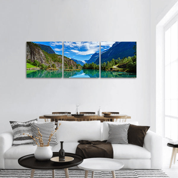 Beautiful Norway natural landscape panoramic canvas wall art