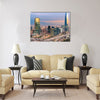 Skyline of Santiago de Chile Multi panel canvas wall art