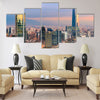 Skyline of Santiago de Chile Multi panel canvas wall art