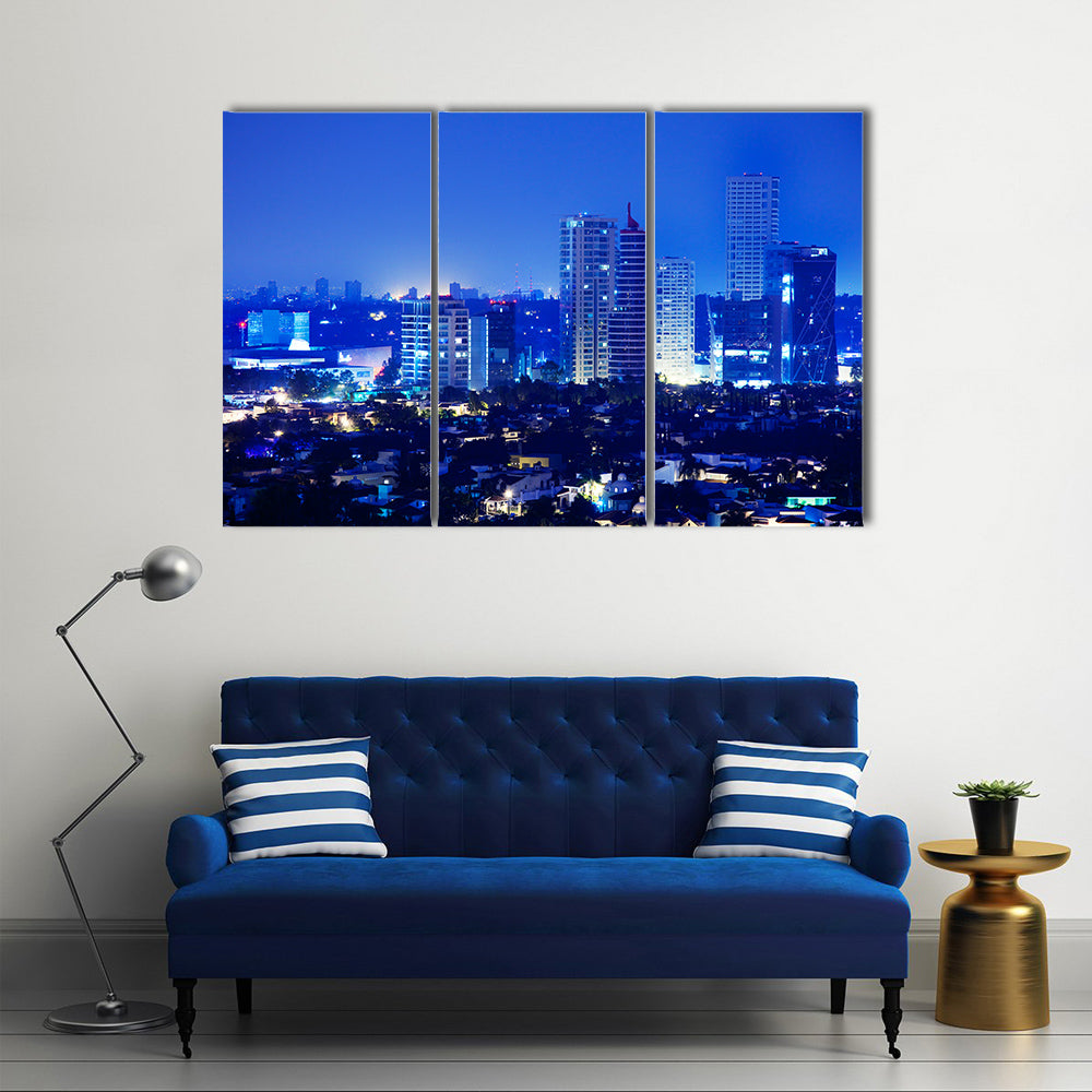 Beautiful Scene Of A Historical Theatre In Mexico,Multi Panel Canvas Wall Art