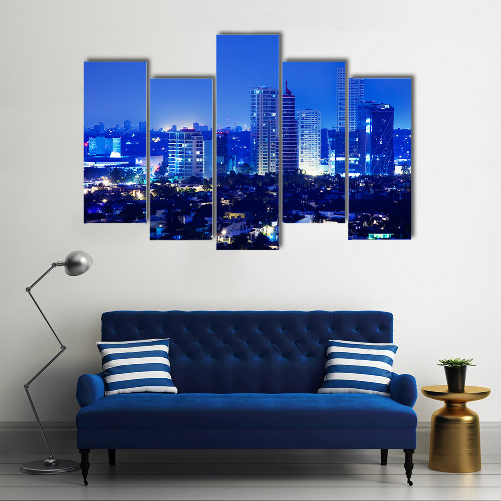 Beautiful Scene Of A Historical Theatre In Mexico,Multi Panel Canvas Wall Art