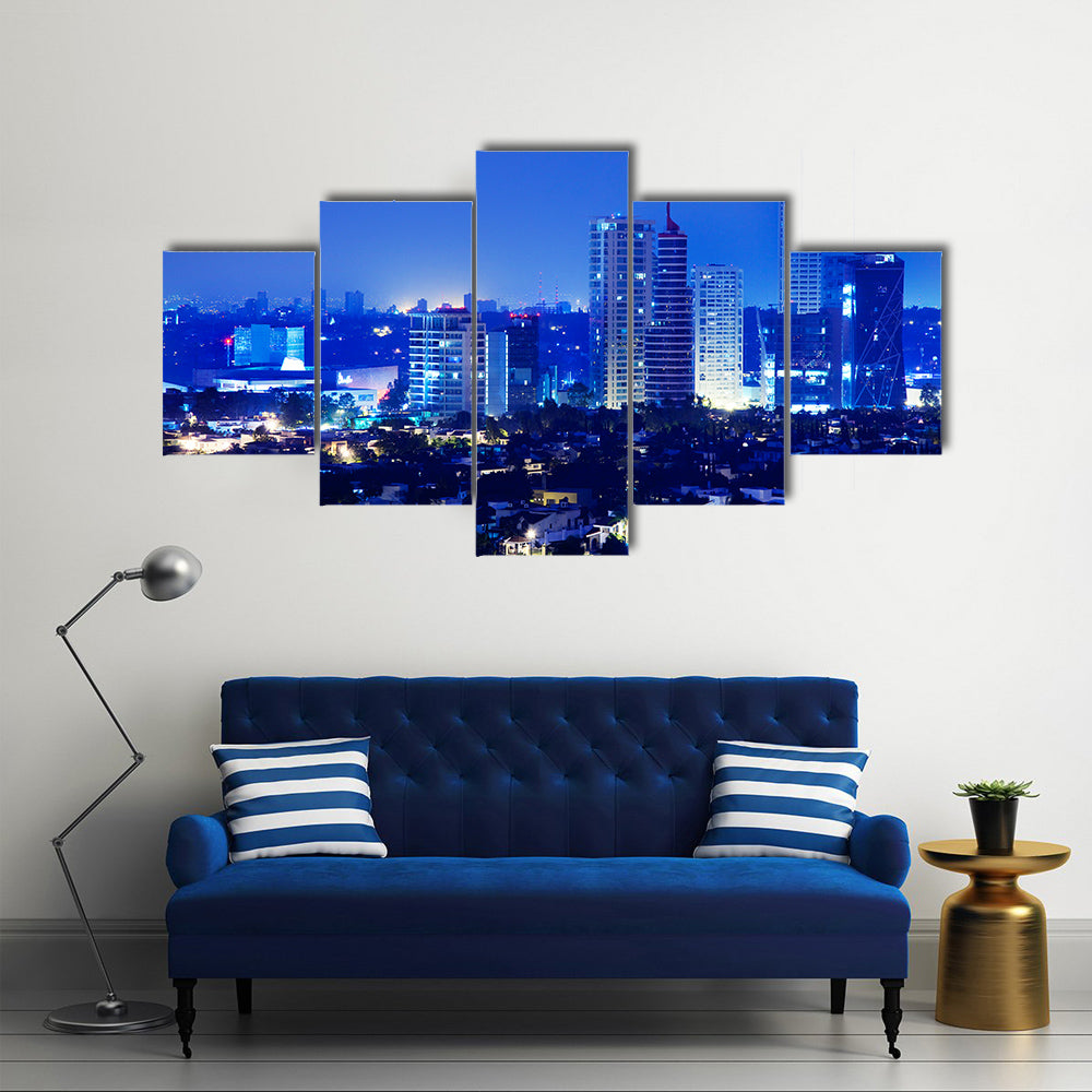 Beautiful Scene Of A Historical Theatre In Mexico,Multi Panel Canvas Wall Art