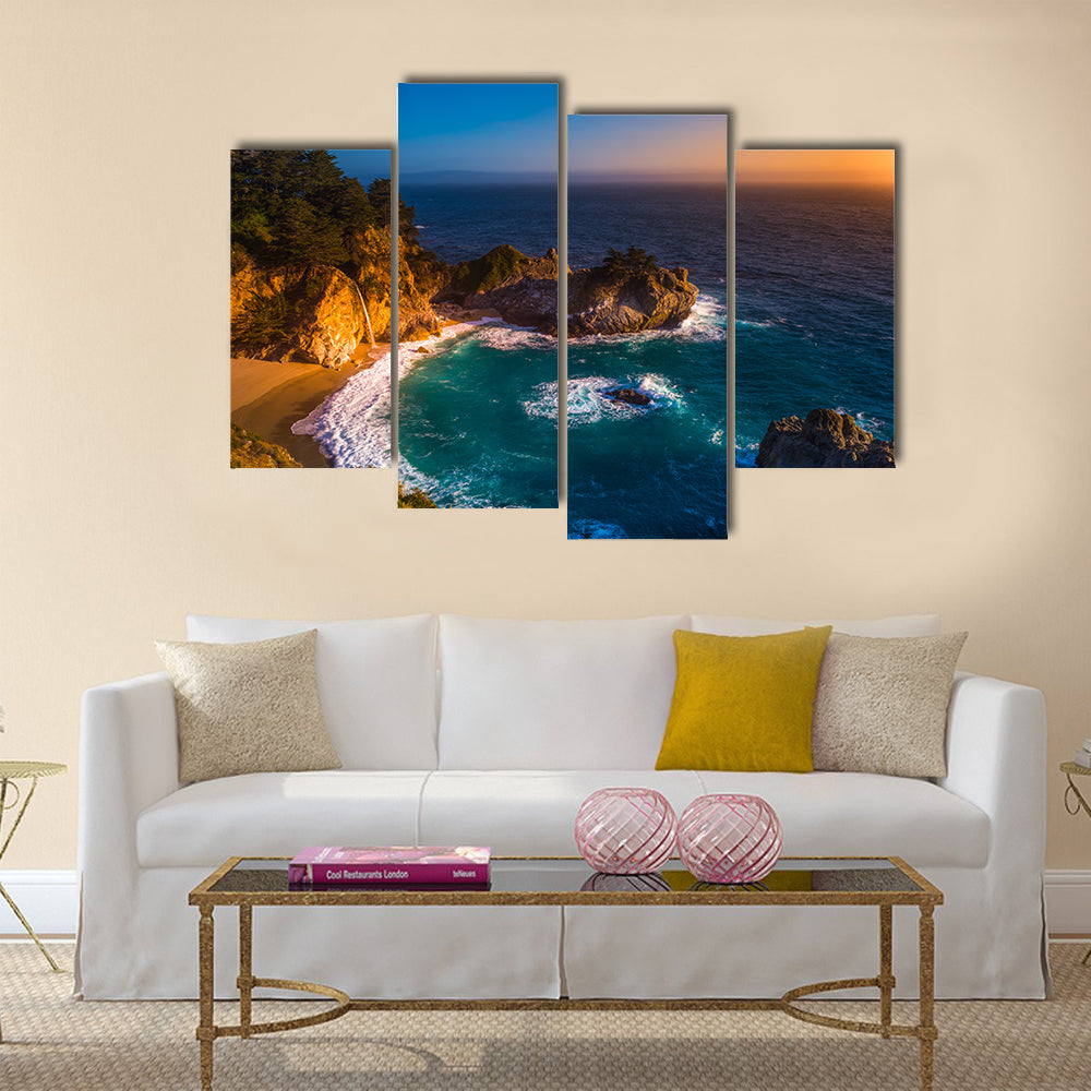 McWay Falls, Julia Pfeiffer Burns State Park, near Carmel, California USA Multi Panel Canvas Wall Art