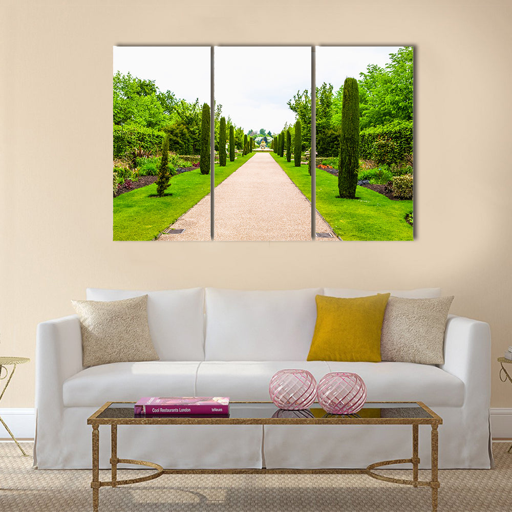 High dynamic range HDR Regent's Park landscape in London, England, UK multi panel canvas wall art