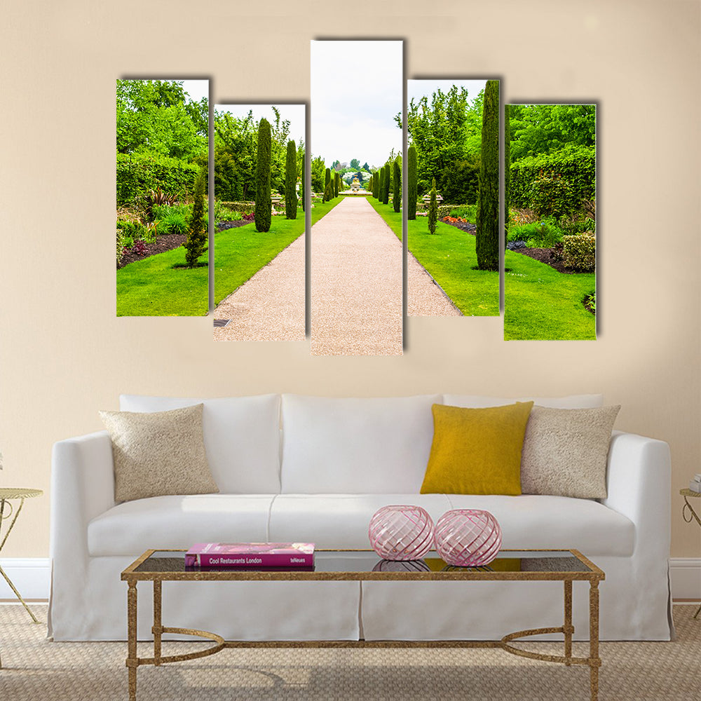 High dynamic range HDR Regent's Park landscape in London, England, UK multi panel canvas wall art