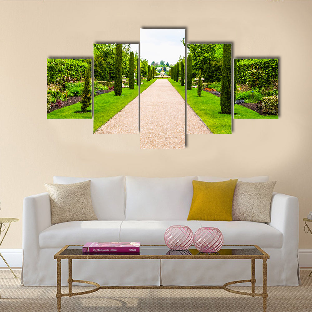 High dynamic range HDR Regent's Park landscape in London, England, UK multi panel canvas wall art
