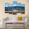 Amazing Lake Plastira on winter. Greece multi panel canvas wall art