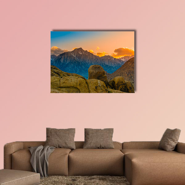 The Rock Formations of Alabama Hills California USA multi panel canvas wall art