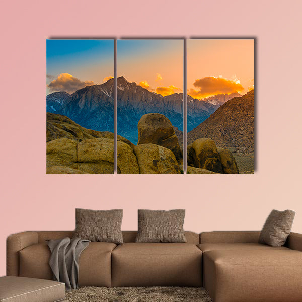 The Rock Formations of Alabama Hills California USA multi panel canvas wall art