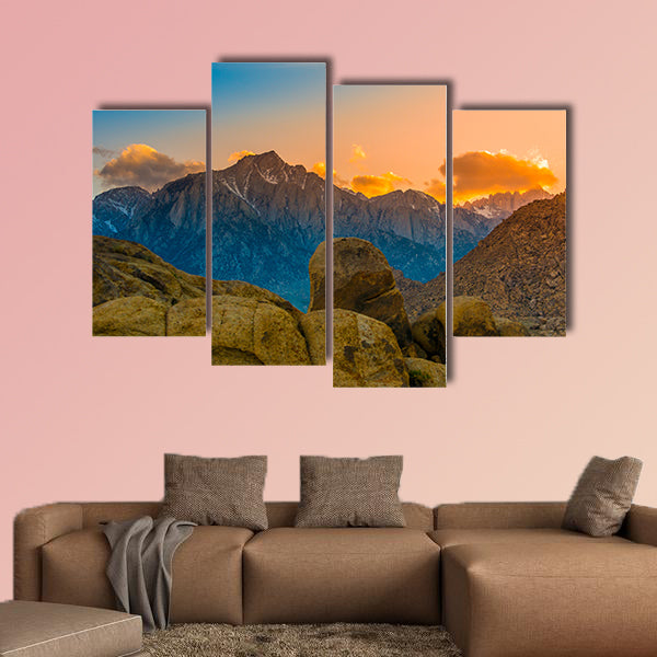 The Rock Formations of Alabama Hills California USA multi panel canvas wall art