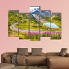 Beautiful view of motorcyclist driving on Winding Mountain wall art