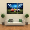 All sports balls in the stadium, sport Multi panel canvas wall art