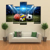 All sports balls in the stadium, sport Multi panel canvas wall art