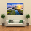 Sunrise at Seongsan Ilchulbong, Jeju island, South Korea multi panel canvas wall art