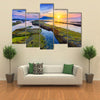 Sunrise at Seongsan Ilchulbong, Jeju island, South Korea multi panel canvas wall art