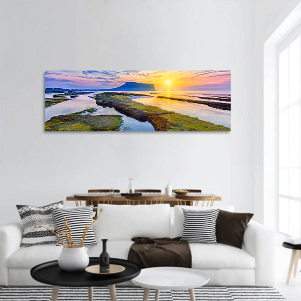 Sunrise at Seongsan panoramic canvas wall art