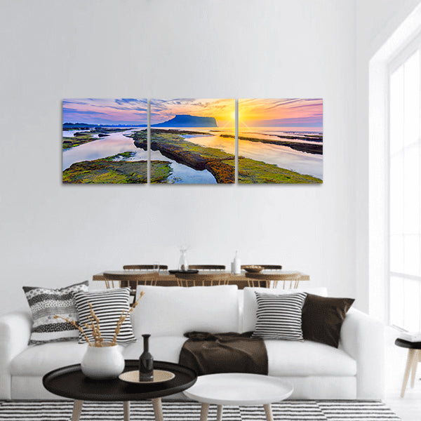 Sunrise at Seongsan panoramic canvas wall art