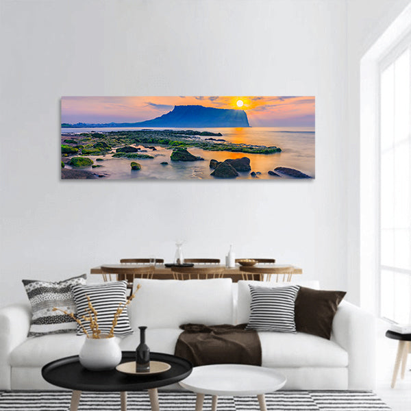 Sunrise at Seongsan panoramic canvas wall art