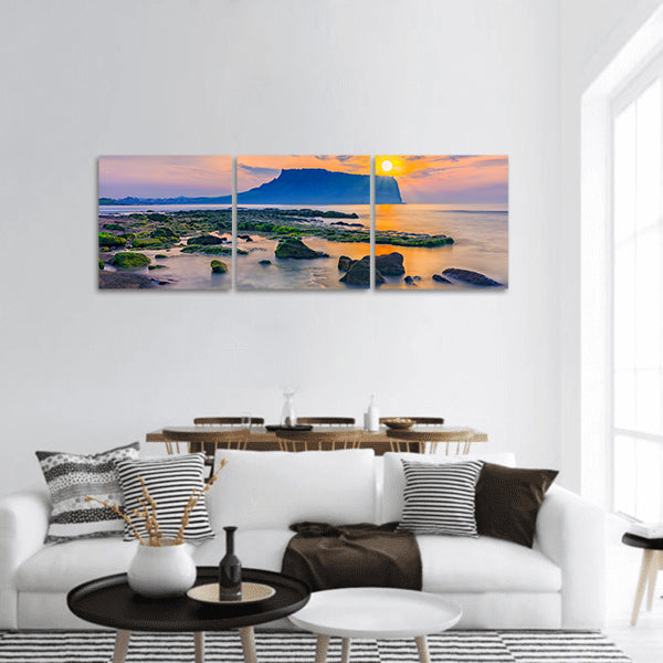 Sunrise at Seongsan panoramic canvas wall art