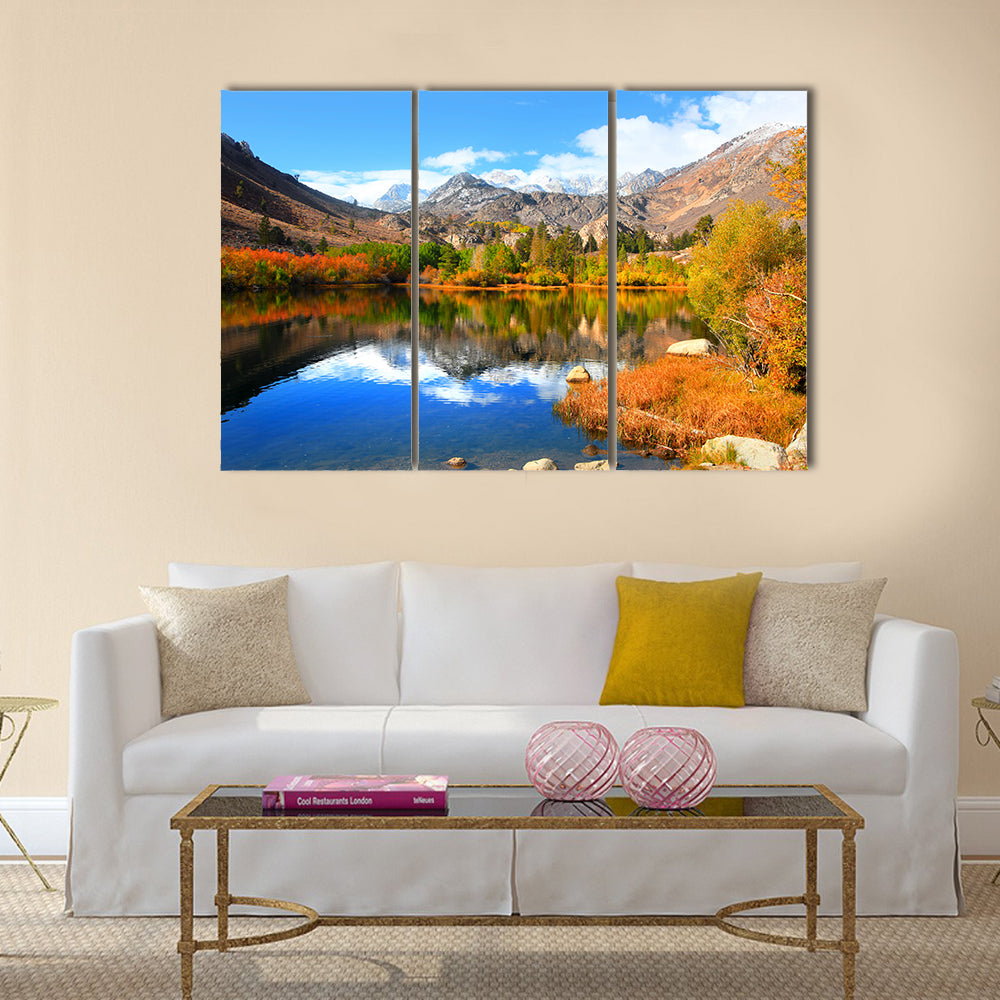 Autumn in eastern Sierra mountains multi panel canvas wall art