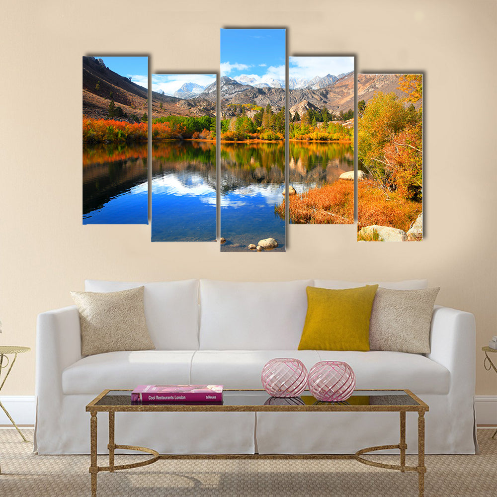 Autumn in eastern Sierra mountains multi panel canvas wall art