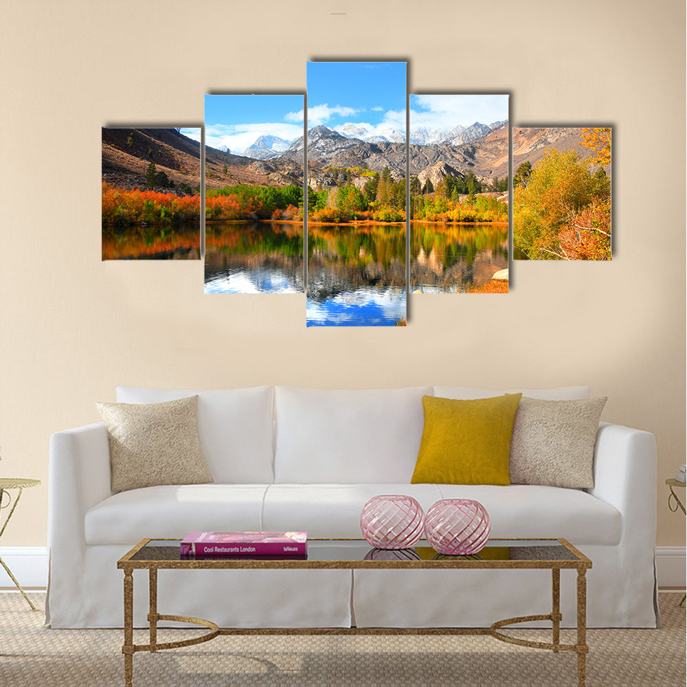 Autumn in eastern Sierra mountains multi panel canvas wall art