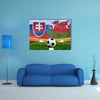 Football Slovakia and Welsh Multi panel canvas wall art