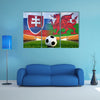 Football Slovakia and Welsh Multi panel canvas wall art