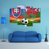 Football Slovakia and Welsh Multi panel canvas wall art