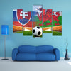 Football Slovakia and Welsh Multi panel canvas wall art