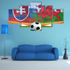 Football Slovakia and Welsh Multi panel canvas wall art