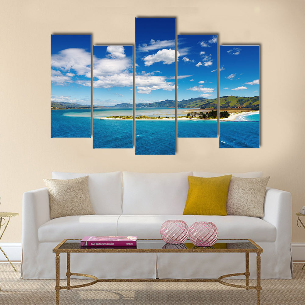 Coastal view, Pacific coast of New Zealand Multi panel canvas wall art