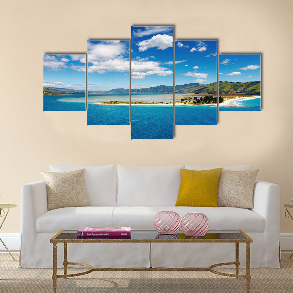 Coastal view, Pacific coast of New Zealand Multi panel canvas wall art