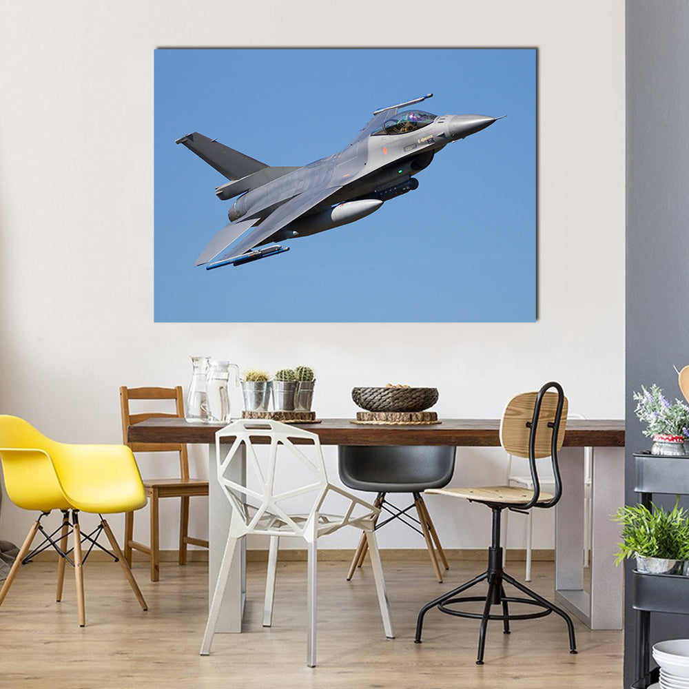 Flying Of A Fighter Jet Multi Panel Canvas Wall Art