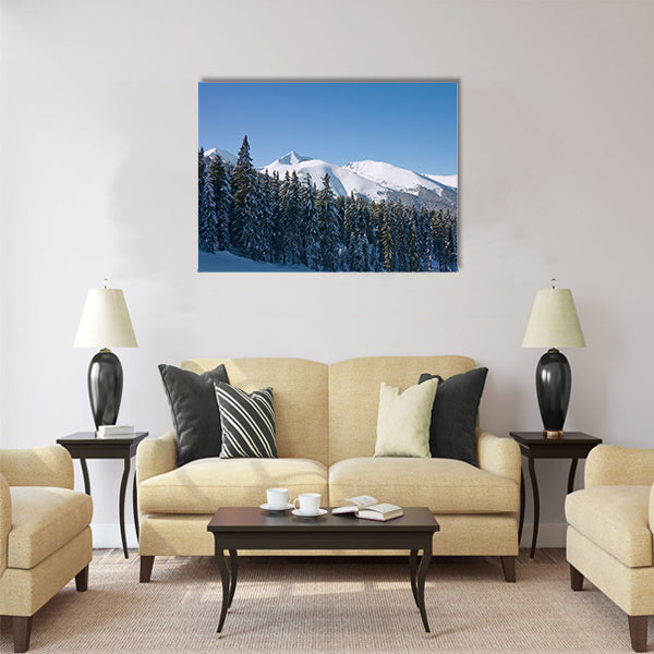 Panorama of winter mountains Multi panel canvas wall art