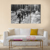 Unidentified Re-enactors Dressed As World War II German Soldiers Multi Panel Canvas Wall Art