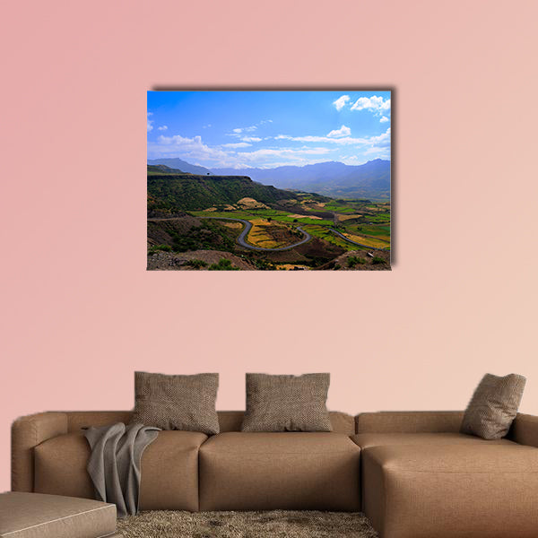 Panorama of Semien Mountains and valley around Lalibela,  wall art