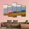 Beautiful mountain landscape with the sun at sunset carpathian mountains wall art