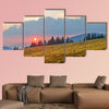 Beautiful mountain landscape with the sun at sunset carpathian mountains wall art