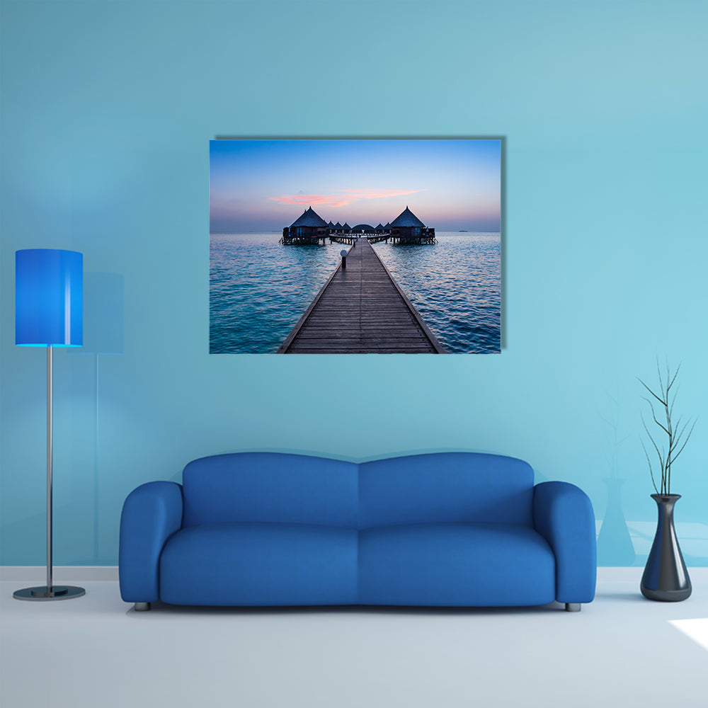 The Ocean in the Maldives, A Vacation in luxury hotel Multi Panel Canvas Wall Art