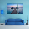 The Ocean in the Maldives, A Vacation in luxury hotel Multi Panel Canvas Wall Art