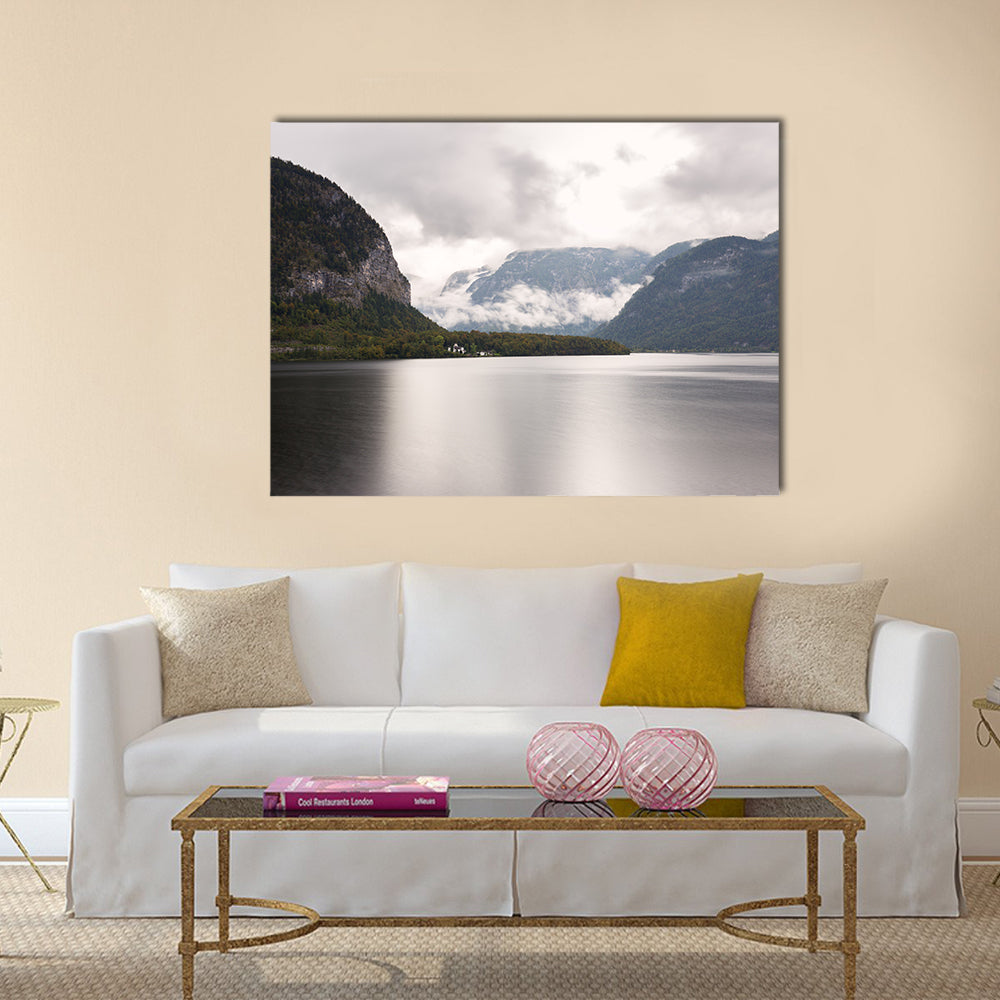 Hallstatter See mountain lake, Salzkammergut region, Austria  multi panel canvas wall art