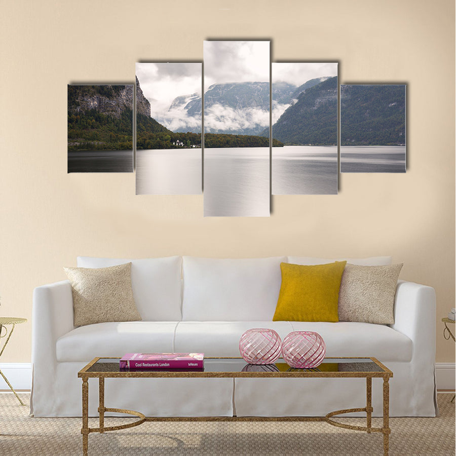 Hallstatter See mountain lake, Salzkammergut region, Austria  multi panel canvas wall art